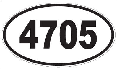 4705 - Oval Sticker
