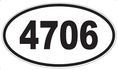 4706 - Oval Sticker