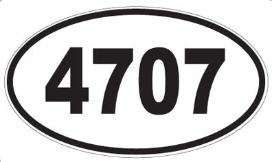 4707 - Oval Sticker