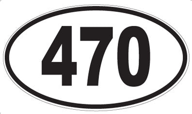 470 - Oval Sticker