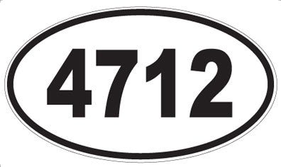 4712 - Oval Sticker