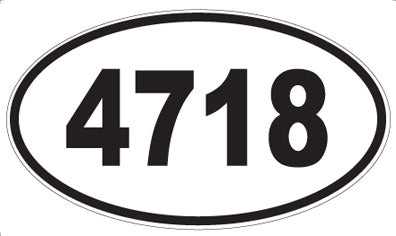 4718 - Oval Sticker