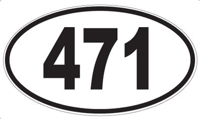 471 - Oval Sticker