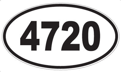 4720 - Oval Sticker