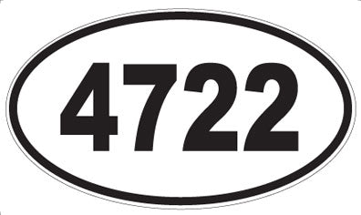 4722 - Oval Sticker
