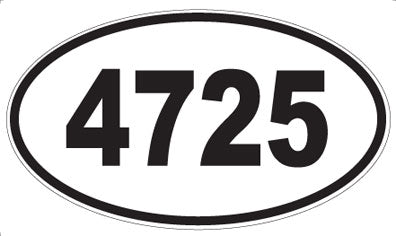 4725 - Oval Sticker