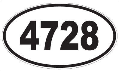 4728 - Oval Sticker