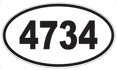 4734 - Oval Sticker