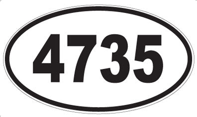 4735 - Oval Sticker