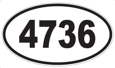 4736 - Oval Sticker