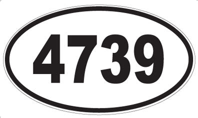 4739 - Oval Sticker