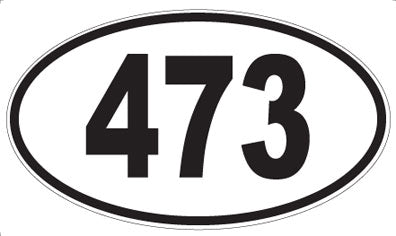 473 - Oval Sticker