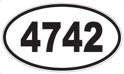 4742 - Oval Sticker