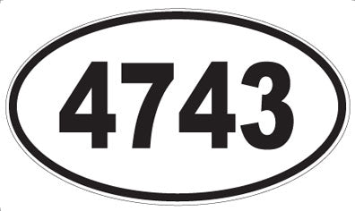 4743 - Oval Sticker