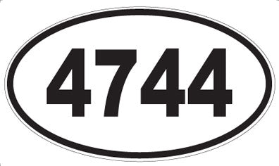 4744 - Oval Sticker