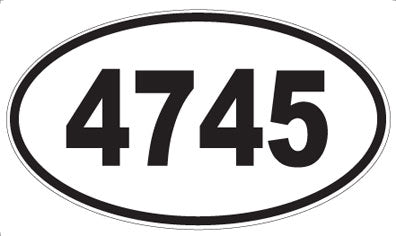 4745 - Oval Sticker