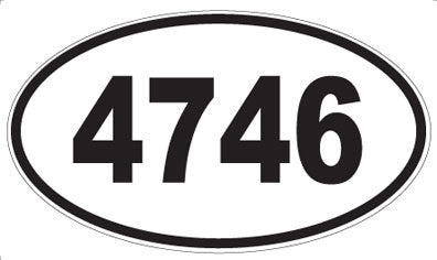 4746 - Oval Sticker