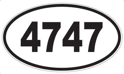 4747 - Oval Sticker