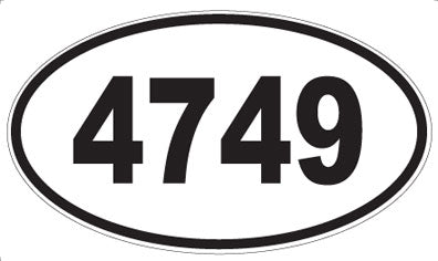 4749 - Oval Sticker