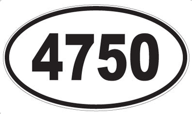 4750 - Oval Sticker