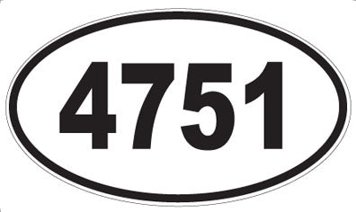 4751 - Oval Sticker
