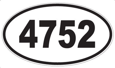 4752 - Oval Sticker