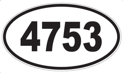 4753 - Oval Sticker