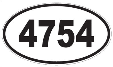 4754 - Oval Sticker