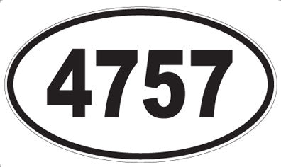 4757 - Oval Sticker