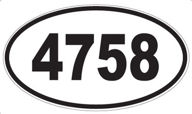 4758 - Oval Sticker