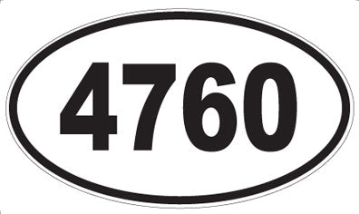4760 - Oval Sticker