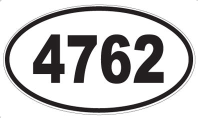 4762 - Oval Sticker