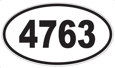 4763 - Oval Sticker