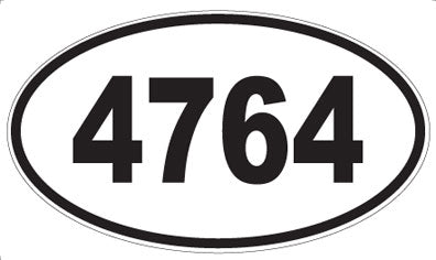 4764 - Oval Sticker