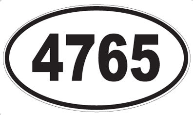 4765 - Oval Sticker