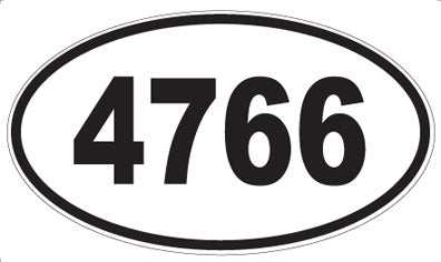 4766 - Oval Sticker