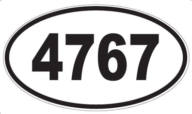4767 - Oval Sticker