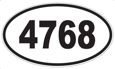 4768 - Oval Sticker