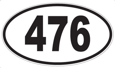 476 - Oval Sticker