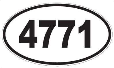 4771 - Oval Sticker