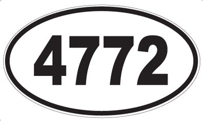 4772 - Oval Sticker