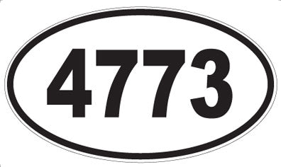 4773 - Oval Sticker