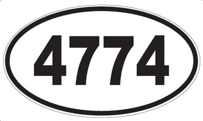 4774 - Oval Sticker