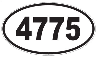 4775 - Oval Sticker