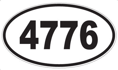 4776 - Oval Sticker