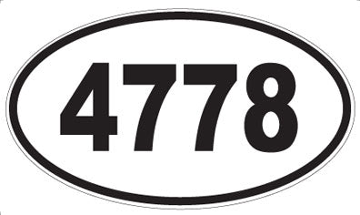4778 - Oval Sticker