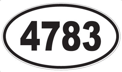 4783 - Oval Sticker