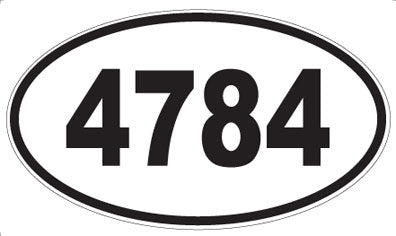 4784 - Oval Sticker