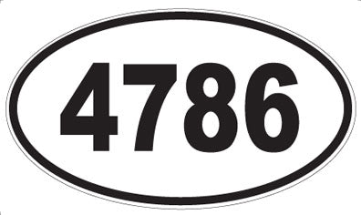 4786 - Oval Sticker