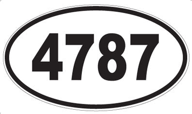 4787 - Oval Sticker